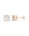 Lab Grown Diamonds 14k Rose Gold 0.00 Ct. Tw. Lab-grown Diamond Earrings