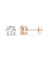 Lab Grown Diamonds 14k Rose Gold 0.00 Ct. Tw. Lab-grown Diamond Earrings In Gold