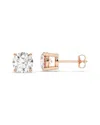 Lab Grown Diamonds 14k Rose Gold 0.00 Ct. Tw. Lab-grown Diamond Earrings