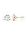 Lab Grown Diamonds 14k Rose Gold 0.00 Ct. Tw. Lab-grown Diamond Earrings