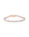Lab Grown Diamonds 14k Rose Gold 10.01 Ct. Tw. Lab Grown Diamond Bracelet