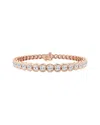 Lab Grown Diamonds 14k Rose Gold 10.03 Ct. Tw. Lab Grown Diamond Bracelet