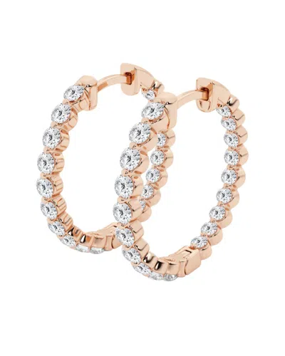 Lab Grown Diamonds 14k Rose Gold 1.00 Ct. Tw. Lab-grown Diamond Hoops