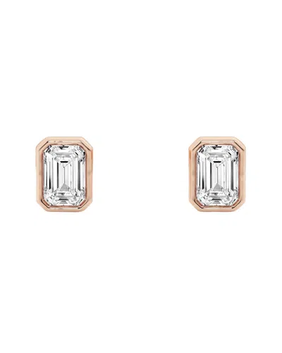 Lab Grown Diamonds 14k Rose Gold 1.00 Ct. Tw. Lab-grown Diamond Studs In White