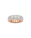 Lab Grown Diamonds 14k Rose Gold 10.00 Ct. Tw. Lab Grown Diamond Eternity Ring