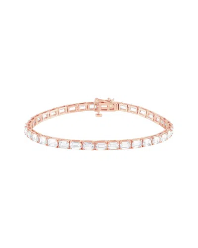 Lab Grown Diamonds 14k Rose Gold 12.21 Ct. Tw. Lab Grown Diamond Bracelet In Gray