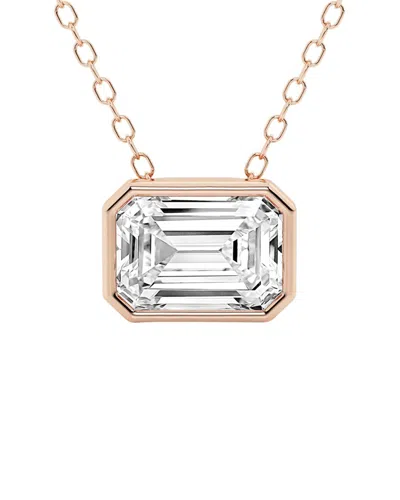 Lab Grown Diamonds 14k Rose Gold 1.50 Ct. Tw. Lab-grown Diamond Solitaire Pendant