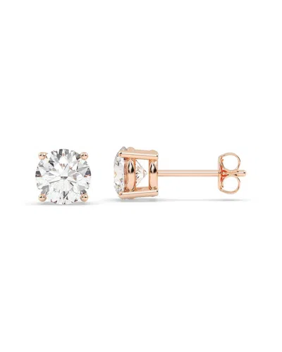Lab Grown Diamonds 14k Rose Gold 1.50 Ct. Tw. Lab-grown Diamond Earrings In Pattern
