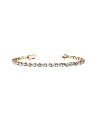 Lab Grown Diamonds 14k Rose Gold 16.50 Ct. Tw. Lab-grown Diamond Bracelet In Metallic