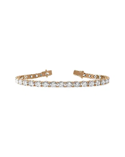 Lab Grown Diamonds 14k Rose Gold 17.50 Ct. Tw. Lab-grown Diamond Bracelet In Metallic