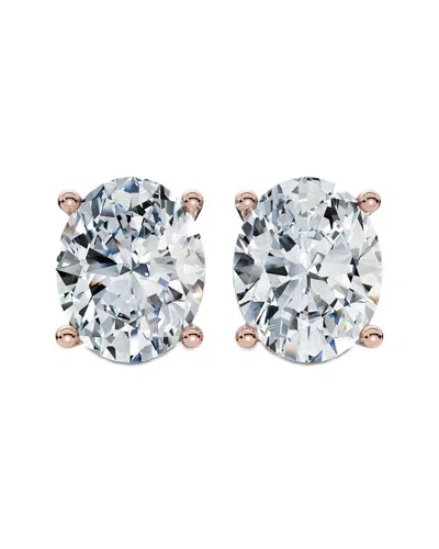 Lab Grown Diamonds 14k Rose Gold 2.00 Ct. Tw. Lab-grown Diamond Earrings In White
