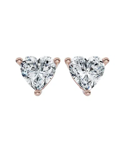 Lab Grown Diamonds 14k Rose Gold 2.00 Ct. Tw. Lab-grown Diamond Earrings In White