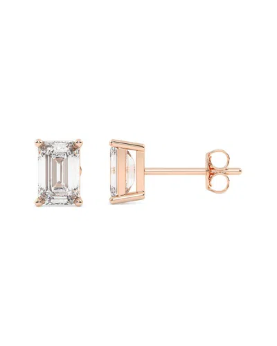 Lab Grown Diamonds 14k Rose Gold 2.00 Ct. Tw. Lab-grown Diamond Earrings In Brown