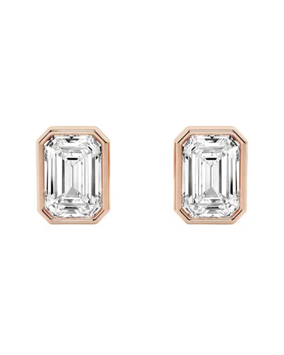 Lab Grown Diamonds 14k Rose Gold 2.00 Ct. Tw. Lab-grown Diamond Studs In Metallic