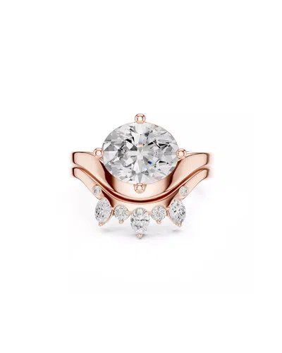 Lab Grown Diamonds 14k Rose Gold 2.85 Ct. Tw. Lab-grown Diamond Ring In Pink