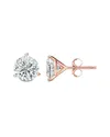 Lab Grown Diamonds 14k Rose Gold 3.00 Ct. Tw. Lab-grown Diamond Earrings