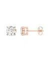 Lab Grown Diamonds 14k Rose Gold 3.00 Ct. Tw. Lab-grown Diamond Earrings In Gold