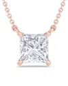Lab Grown Diamonds 14k Rose Gold 3.00 Ct. Tw. Lab-grown Diamond Solitaire Pendant