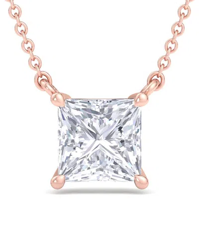 Lab Grown Diamonds 14k Rose Gold 3.00 Ct. Tw. Lab-grown Diamond Solitaire Pendant In Multi