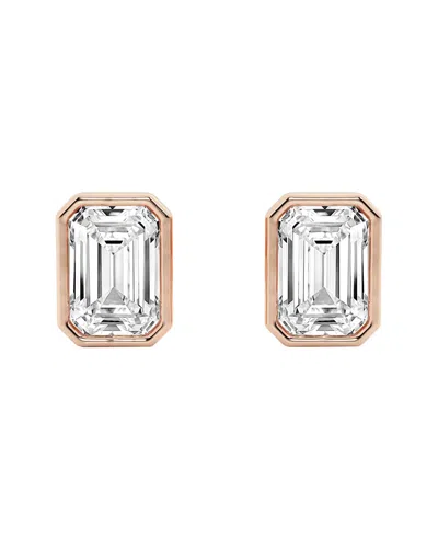 Lab Grown Diamonds 14k Rose Gold 3.00 Ct. Tw. Lab-grown Diamond Studs In Pink