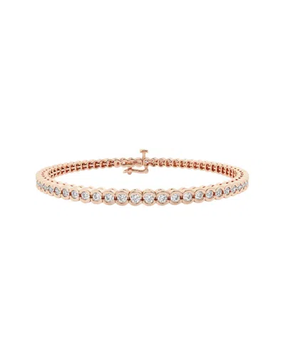 Lab Grown Diamonds 14k Rose Gold 3.00 Ct. Tw. Lab-grown Diamond Tennis Bracelet