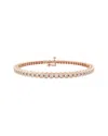 Lab Grown Diamonds 14k Rose Gold 3.00 Ct. Tw. Lab-grown Diamond Tennis Bracelet
