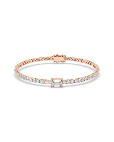 Lab Grown Diamonds 14k Rose Gold 3.00 Ct. Tw. Lab-grown Diamond Bracelet In Yellow