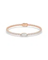Lab Grown Diamonds 14k Rose Gold 3.50 Ct. Tw. Lab-grown Diamond Bracelet In Gold
