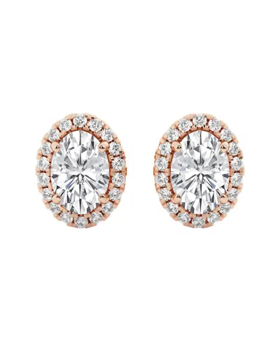 Lab Grown Diamonds 14k Rose Gold 3.50 Ct. Tw. Lab-grown Diamond Studs In Pink