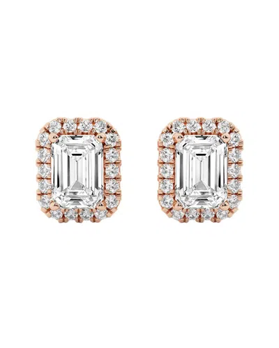 Lab Grown Diamonds 14k Rose Gold 3.50 Ct. Tw. Lab-grown Diamond Studs In Pink