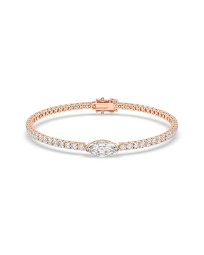 Lab Grown Diamonds 14k Rose Gold 3.50 Ct. Tw. Lab-grown Diamond Bracelet In Neutral