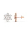 Lab Grown Diamonds 14k Rose Gold 3.85 Ct. Tw. Lab-grown Diamond Earrings In Gold