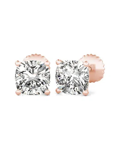 Lab Grown Diamonds 14k Rose Gold 4.00 Ct. Tw. Lab-grown Diamond Earrings In Metallic