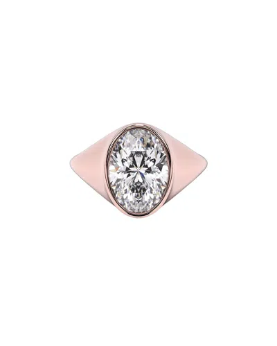Lab Grown Diamonds 14k Rose Gold 4.00 Ct. Tw. Lab-grown Diamond Ring In Pink