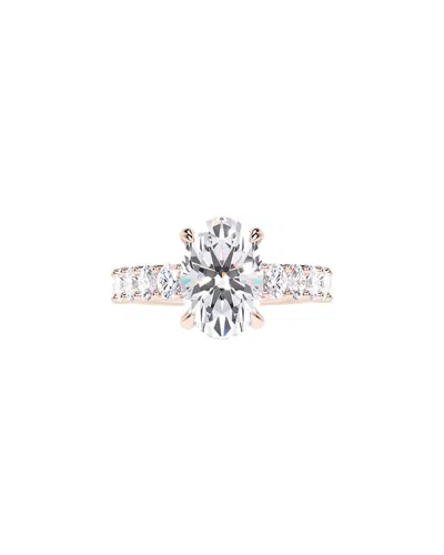 Lab Grown Diamonds 14k Rose Gold 4.22 Ct. Tw. Lab-grown Diamond Bridal Ring In Metallic