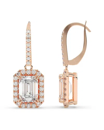 Lab Grown Diamonds 14k Rose Gold 4.30 Ct. Tw. Lab-grown Diamond Earrings