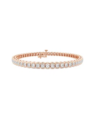 Lab Grown Diamonds 14k Rose Gold 5.00 Ct. Tw. Lab Grown Diamond Bracelet In Pink