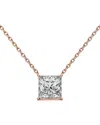 Lab Grown Diamonds 14k Rose Gold 5.00 Ct. Tw. Lab-grown Diamond Necklace