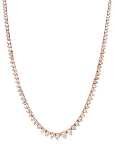 Lab Grown Diamonds 14k Rose Gold 5.00 Ct. Tw. Lab Grown Diamond Necklace