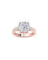 Lab Grown Diamonds 14k Rose Gold 5.00 Ct. Tw. Lab-grown Diamond Ring In Multi