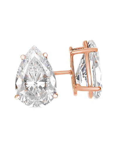 Lab Grown Diamonds 14k Rose Gold 6.00 Ct. Tw. Lab-grown Diamond Earrings In Metallic