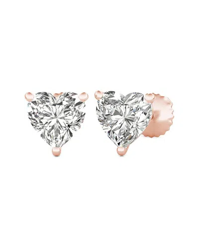 Lab Grown Diamonds 14k Rose Gold 6.00 Ct. Tw. Lab-grown Diamond Earrings In Metallic