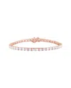 Lab Grown Diamonds 14k Rose Gold 7.05 Ct. Tw. Lab Grown Diamond Bracelet