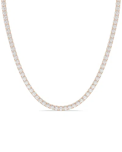 Lab Grown Diamonds 14k Rose Gold 7.00 Ct. Tw. Lab-grown Diamond Necklace In Brown