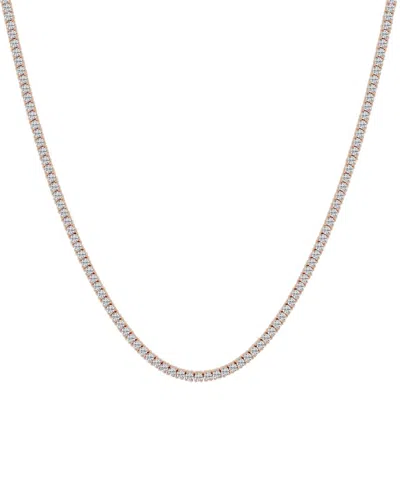 Lab Grown Diamonds 14k Rose Gold 7.25 Ct. Tw. Lab Grown Diamond Necklace In Pink