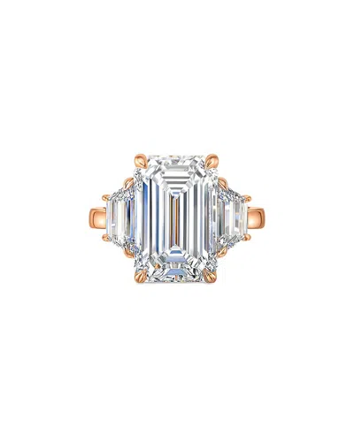 Lab Grown Diamonds 14k Rose Gold 7.60 Ct. Tw. Lab-grown Diamond Ring In Silver