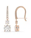 Lab Grown Diamonds 14k Rose Gold 7.75 Ct. Tw. Lab-grown Diamond Earrings In Gold