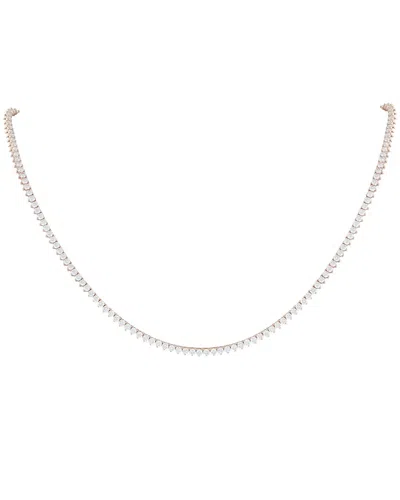 Lab Grown Diamonds 14k Rose Gold 9.05 Ct. Tw. Lab-grown Diamond Necklace In Metallic