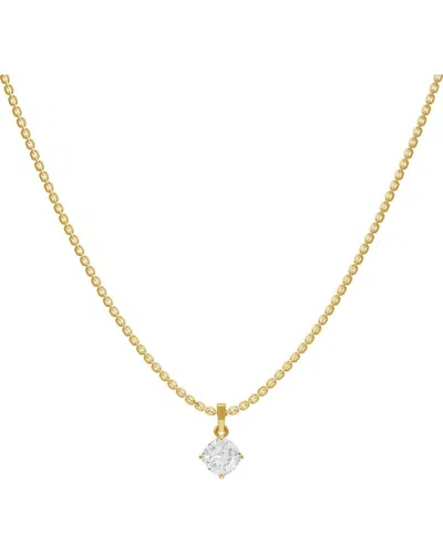 Lab Grown Diamonds 18k Over Silver 1.00 Ct. Tw. Lab-grown Diamond Necklace In Gold