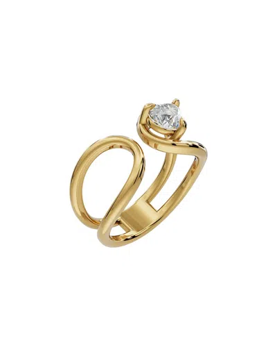 Lab Grown Diamonds 18k Over Silver 1.00 Ct. Tw. Lab-grown Diamond Ring In Gold